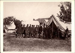 President Lincoln on Battlefield, 1862 Postcard