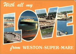 With All My Love from Weston-Super-Mare Postcard