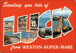 Sending You Lots of Luck from Weston-Super-Mare England Postcard Postcard