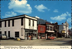 Colorful downtown Skagway Postcard