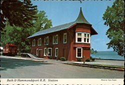 Bath & Hammondsport RR Station New York Postcard Postcard