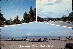 Various Views of Area Delta, BC Canada British Columbia Postcard Postcard