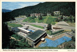 Radium Hot Springs Lodge and Aquacourt Postcard