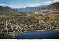 Aerial View of Penticton British Columbia Canada Postcard Postcard