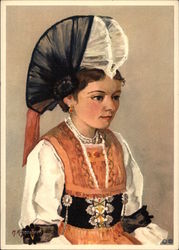 Costumes Suisse - Appenzell Postcard