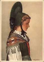 Native Costume on Girl Postcard