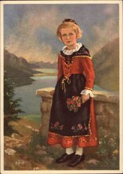 Costumes Suisses: Graubunden (Engadin) Postcard