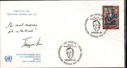 Trygve Lie, Secretaire General 1946-1953; 30.1.87 First Day Cover