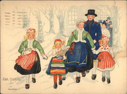 Ethinic Dressed Children by aINA sTENBERG Postcard