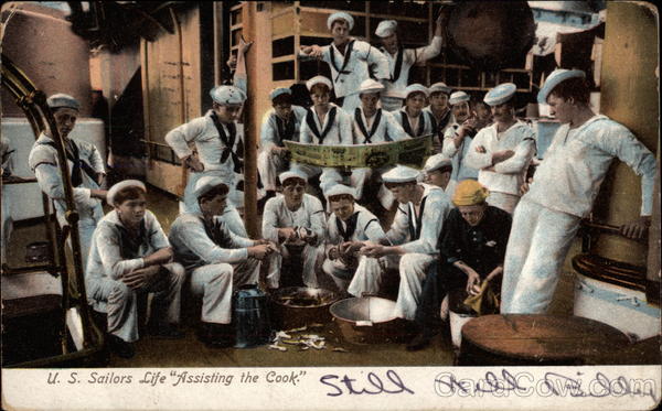 US Sailors Life Assisting the Cook Navy
