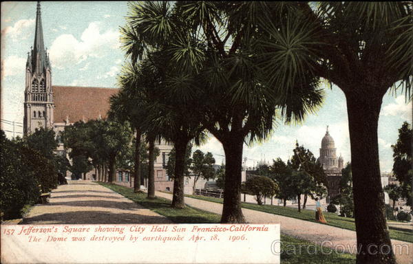 Jefferson's Square showing City Hall San Francisco California