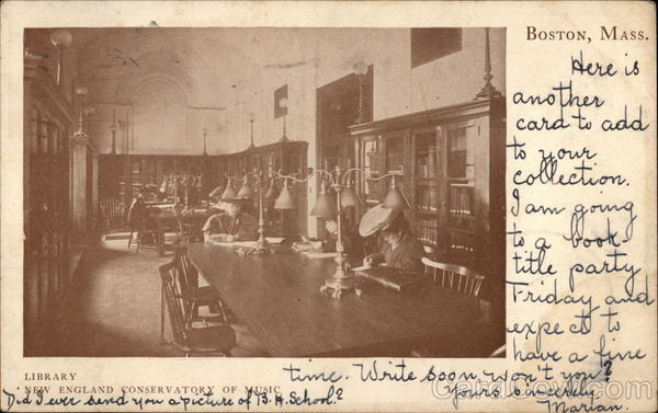 Library, New England Conservatory of Music Boston Massachusetts