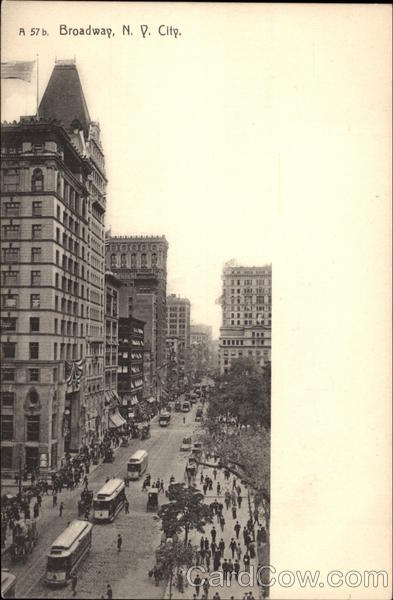 View Along Broadway in New York City