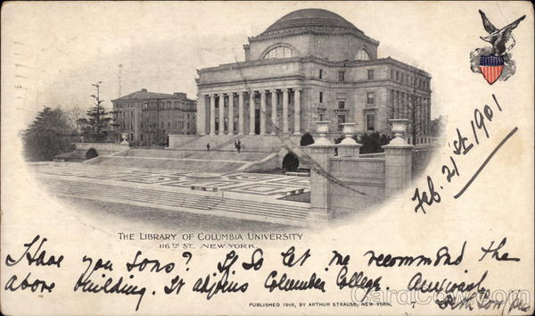 The Library of Columbia University, 116th St New York