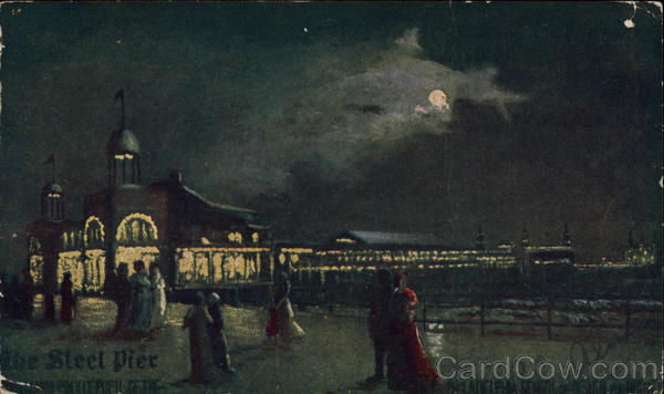 The Steel Pier at Night Atlantic City New Jersey
