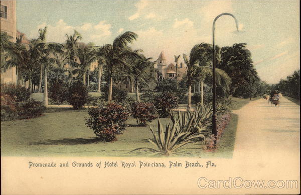 Promenade and Grounds of Hotel Royal Poinciana Palm Beach Florida