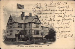 Curtis School, Staten Island West Brighton, NY Postcard Postcard