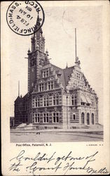 View of Post Office Paterson, NJ Postcard Postcard