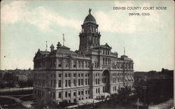 Denver County Court House Postcard