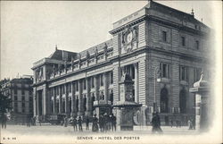 Hotel Des Postes Geneva, Switzerland Postcard Postcard