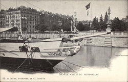 Quai du Mont-Blanc Geneva, Switzerland Postcard Postcard