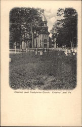 View of Presbyterian Church Chestnut Level, PA Postcard Postcard