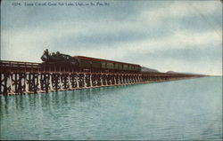 Lucin Cut-Off, Great Salt Lake, on So. Pac. Ry Postcard