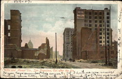 Ellis and Mason Sts., After The Fire Postcard