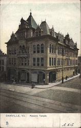 Masonic Temple Danville, VA Postcard Postcard