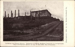 Looking up Powell Street Postcard