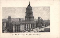 City Hall Before the Earthquake Postcard