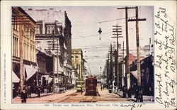 Third and Morrison Sts Portland, OR Postcard Postcard