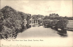 The River from Dean Street Taunton, MA Postcard Postcard