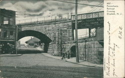 Pennsylvania Railroad Crossing Elizabeth, NJ Postcard Postcard