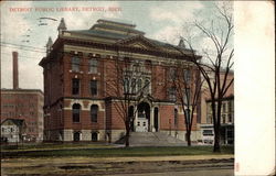 Detroit Public Library Postcard