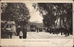 Public Garden Entrance to Subway Postcard