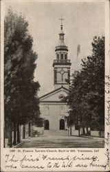 St. Francis Xaviers Church Vincennes, IN Postcard Postcard