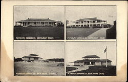 Restaurant and Bath House in Plymouth Postcard
