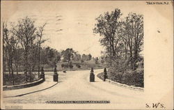 Main Entrance, Cadwalader Park Trenton, NJ Postcard Postcard