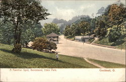 A Familiar Spot, Bandstand, Eden Park Postcard