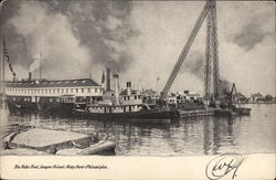 The Water Front, League Island Navy Yard Postcard