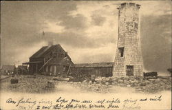 The Old Light Scituate, MA Postcard Postcard