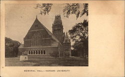 Harvard University - Memorial Hall Postcard