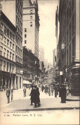 View of Maiden Lane New York, NY Postcard Postcard