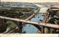 View of Harlem River Postcard