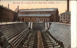 Dry Dock No. 1, Facing 3rd St., Navy Yard Postcard