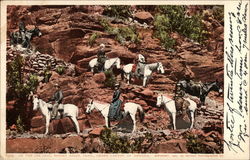 On the Zig Zags, Bright Angel Trail Grand Canyon National Park, AZ Postcard Postcard