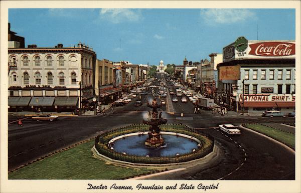 Dexter Avenue, Looking East showing State Capitol Montgomery Alabama
