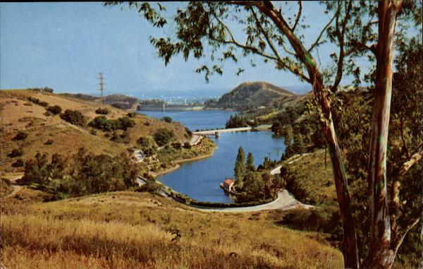 Picturesque Lake Hollywood in the Hollywood Hills California