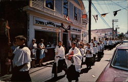 Parade on Commercial Street on Blessing of the Fleet Day Postcard
